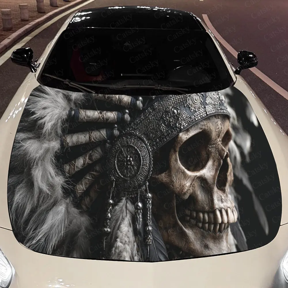 Stylish Native Skull Auto Cover Sticker, Waterproof and Self-adhesive Auto Hood Decal, Auto Vinyl Wraps, Cool Car Exterior Decal
Stylish Native Skull Auto Cover Sticker, Waterproof and Self-adhesive Auto Hood Decal, Auto Vinyl Wraps, Cool Car Exterior Decal