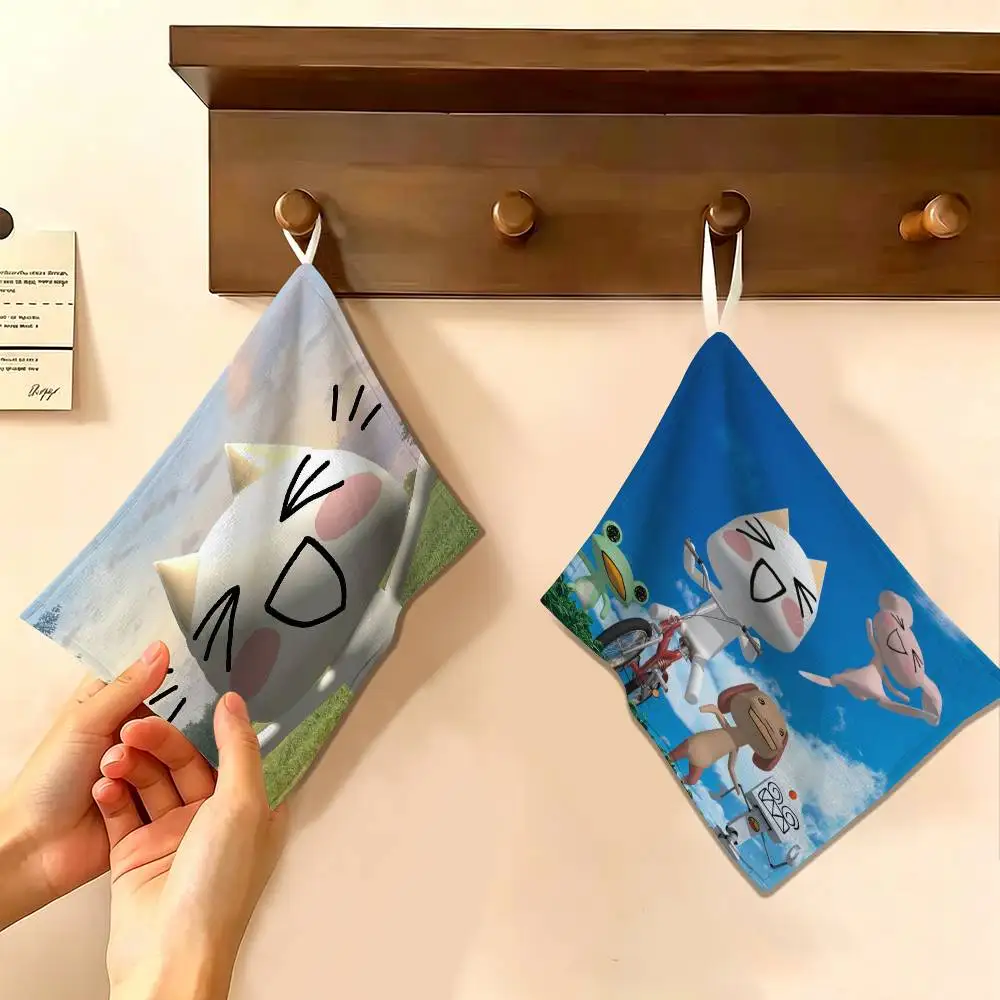 Kawaii Toro Inoue Cat Hanging Kitchen Towel, Polyester Cotton Material, Wear Resistant Hand Wiping Towel for Home
Kawaii Toro Inoue Cat Hanging Kitchen Towel, Polyester Cotton Material, Wear Resistant Hand Wiping Towel for Home
