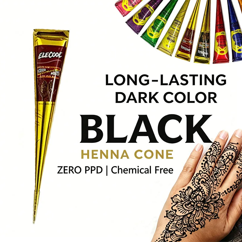 Tattoo Body Paint Dark Color Henna Tattoo Paste Body Art Paint Waterproof Indian Henna Cones For Henna Design Temporary Tattoo
Tattoo Body Paint Dark Color Henna Tattoo Paste Body Art Paint Waterproof Indian Henna Cones For Henna Design Temporary Tattoo