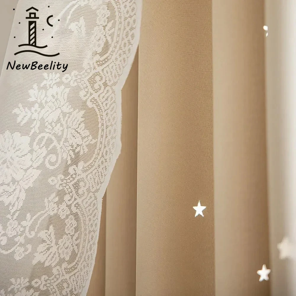 French Retro Lace Curtains for Living Room Bedroom Hollow Star Window Screen Integrated Advanced Sense Princess Style Tulle
French Retro Lace Curtains for Living Room Bedroom Hollow Star Window Screen Integrated Advanced Sense Princess Style Tulle