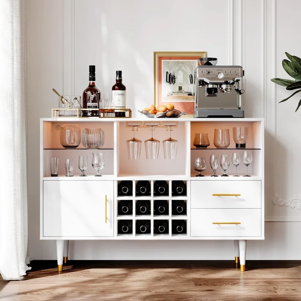 Bar Cabinet and Bar Table - LED Light Charging Station, Buffet Cabinet with Storage, Sideboard Cabinet
Bar Cabinet and Bar Table - LED Light Charging Station, Buffet Cabinet with Storage, Sideboard Cabinet