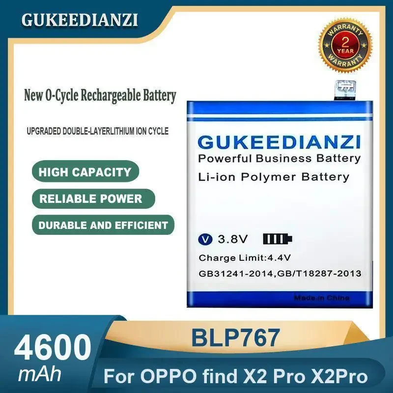 Аккумулятор для мобильного телефона BLP767 большой емкости 4600 мАч для OPPO Find X2 Pro X2Pro
Аккумулятор для мобильного телефона BLP767 большой емкости 4600 мАч для OPPO Find X2 Pro X2Pro