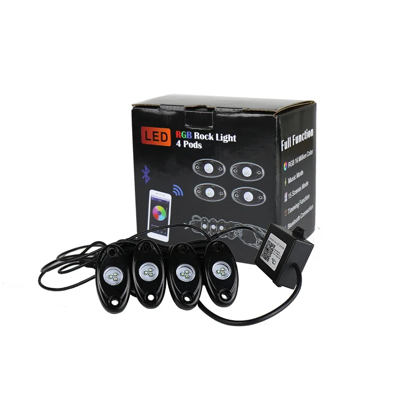 Car foot light, ambient light, 9-light LED chassis light, flashing, one drag, four Bluetooth APP control
Car foot light, ambient light, 9-light LED chassis light, flashing, one drag, four Bluetooth APP control