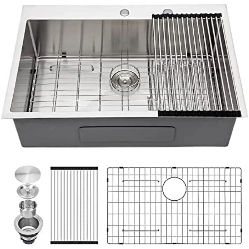 Drop InKitchen Sink For Kitchen Sinks 33 X 22 Inch Kitchen Sink Useful Things for Home Topmount 16 Gauge Stainless Steel Deep
Drop InKitchen Sink For Kitchen Sinks 33 X 22 Inch Kitchen Sink Useful Things for Home Topmount 16 Gauge Stainless Steel Deep