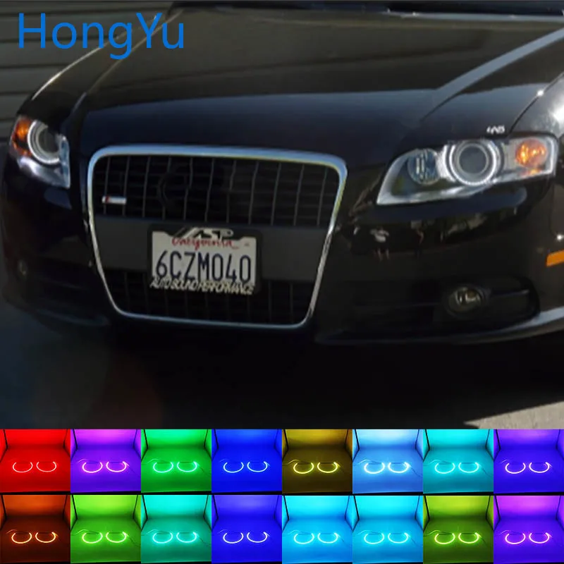 Новейшая фара, разноцветная, разноцветная, RGB, фотолампа с ангельскими глазами, кольцевой глаз, ДХО, Радиочастотный пульт дистанционного управления для Audi A4 S4 RS4 2005 2006 2007 2008
Новейшая фара, разноцветная, разноцветная, RGB, фотолампа с ангельскими глазами, кольцевой глаз, ДХО, Радиочастотный пульт дистанционного управления для Audi A4 S4 RS4 2005 2006 2007 2008
