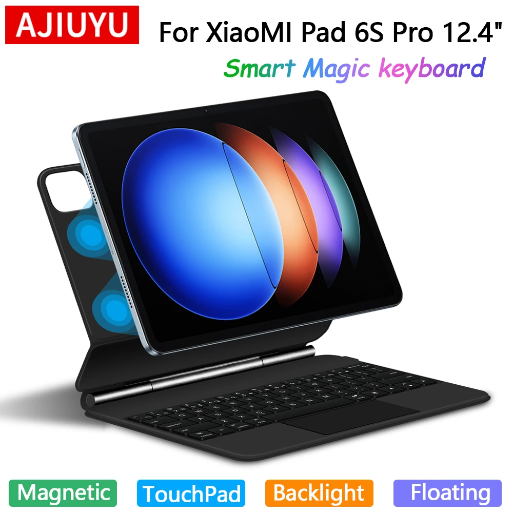 Magic Keyboard Folio For Xiaomi Pad 6S Pro 12.4" MI Pad 6S Pro 2024 Case Portuguese Spanish French Korean Arabic Smart Keyboard
Magic Keyboard Folio For Xiaomi Pad 6S Pro 12.4" MI Pad 6S Pro 2024 Case Portuguese Spanish French Korean Arabic Smart Keyboard