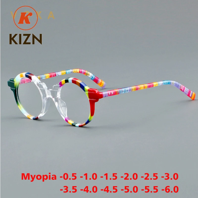 KIZN винтажные ацетатные очки для близорукости, круглая оправа для женщин и мужчин, оптические очки по рецепту на заказ, роскошные очки от -,5 до -
KIZN винтажные ацетатные очки для близорукости, круглая оправа для женщин и мужчин, оптические очки по рецепту на заказ, роскошные очки от -,5 до -