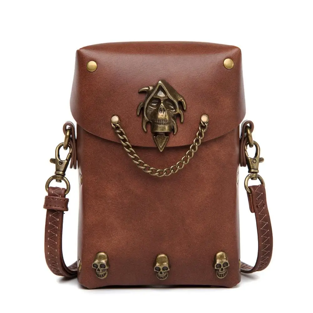 Unisex Rivets Chains Monster Head decorative Rucksack Steampunk One Shoulder Bag Punk Cos Motorcycle Small Bag
Unisex Rivets Chains Monster Head decorative Rucksack Steampunk One Shoulder Bag Punk Cos Motorcycle Small Bag