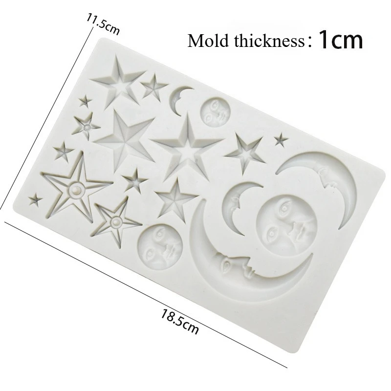 Star Moon Silicone Mold Chocolate Mold Fondant Cake Decoration Baking Clay Mold Cake Decoration Accessories Silicone Molds
Star Moon Silicone Mold Chocolate Mold Fondant Cake Decoration Baking Clay Mold Cake Decoration Accessories Silicone Molds