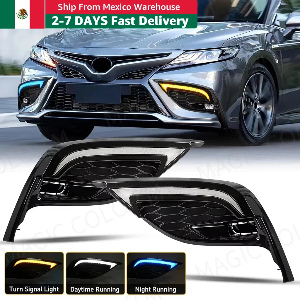 3 цвета автомобиля светодиодные дневные ходовые огни в сборе для Toyota Camry SE 2021 2022, фара противотуманная фара, указатель поворота, аксессуары
3 цвета автомобиля светодиодные дневные ходовые огни в сборе для Toyota Camry SE 2021 2022, фара противотуманная фара, указатель поворота, аксессуары