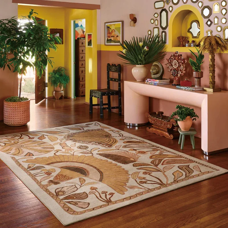 Art Retro Living Room Decoration Large Carpet Abstract Flower Bedroom Bedside Rug Ethnic Style Study Room Rug Dirt-resistant Mat
Art Retro Living Room Decoration Large Carpet Abstract Flower Bedroom Bedside Rug Ethnic Style Study Room Rug Dirt-resistant Mat