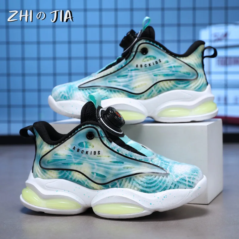 Night Light Rotary Buckle Basketball Shoes Children's Fashion Mesh Breathable Sneaker Boys Outdoor Lightweight Running Footwear
Night Light Rotary Buckle Basketball Shoes Children's Fashion Mesh Breathable Sneaker Boys Outdoor Lightweight Running Footwear