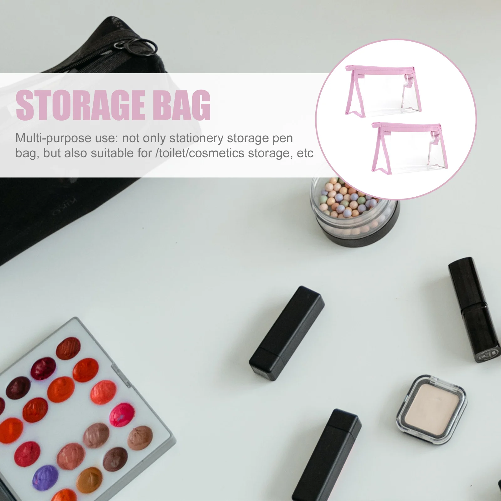 2pcs Pencil Bag Storage Pouch Transparent Portable Large Capacity Zipper Stationery Organizer Pencil Container
2pcs Pencil Bag Storage Pouch Transparent Portable Large Capacity Zipper Stationery Organizer Pencil Container