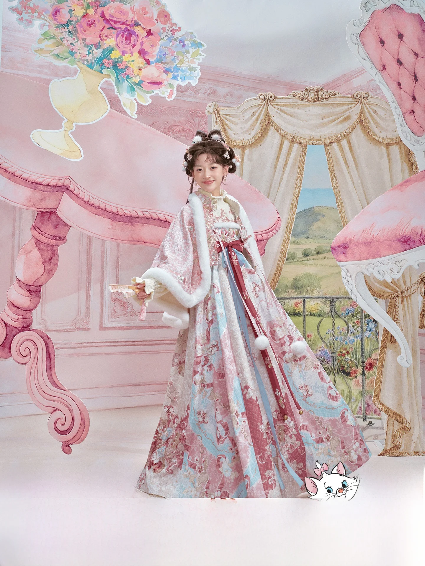 Mary Plu Cape Strap Dr Hanfu Women Winter Faion Outerwear Innerwear Two-Piece Set Cute Animal Theme
Mary Plu Cape Strap Dr Hanfu Women Winter Faion Outerwear Innerwear Two-Piece Set Cute Animal Theme