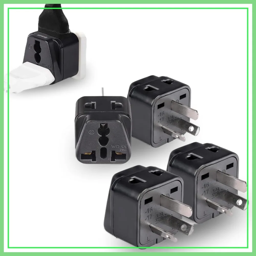 AU Travel Adapter 2 in 1 USA Grounded Outlet Universal Socket Type I for Australia, New Zealand, China, Fiji, Argentina - 4 Pack
AU Travel Adapter 2 in 1 USA Grounded Outlet Universal Socket Type I for Australia, New Zealand, China, Fiji, Argentina - 4 Pack