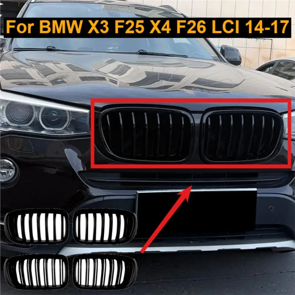 NEW ABTC-Car Front Kidney Grill Air Intake Grille Front Hood Grill Single Line Grille For BMW X3 F25 X4 F26 LCI 2014-2017
NEW ABTC-Car Front Kidney Grill Air Intake Grille Front Hood Grill Single Line Grille For BMW X3 F25 X4 F26 LCI 2014-2017