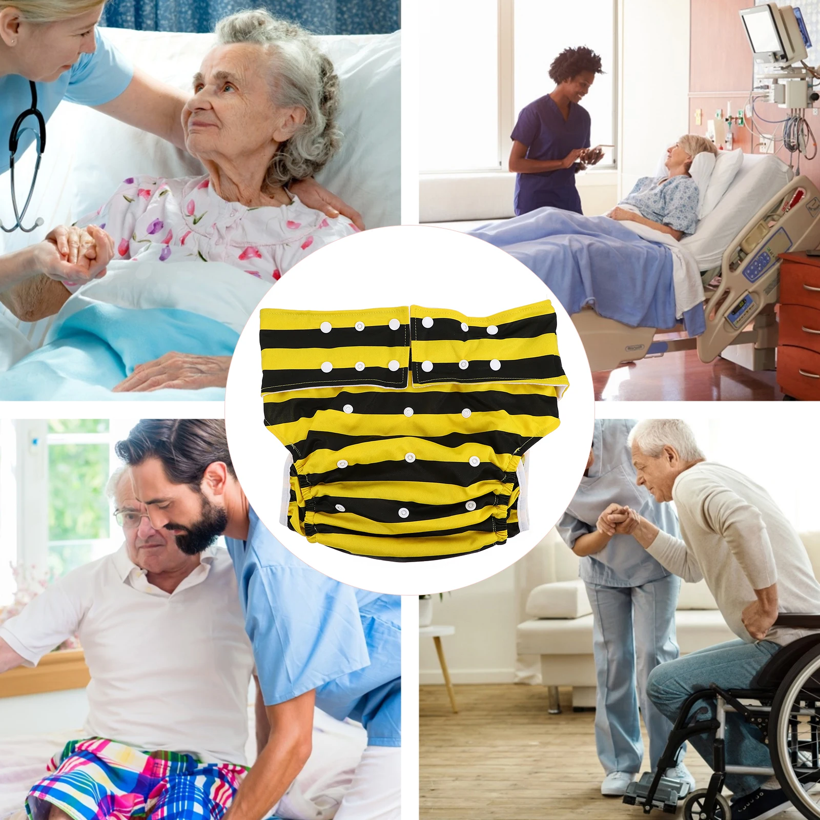 1 шт. герметичные многоразовые моющиеся водонепроницаемые дышащие тканевые подгузники для взрослых для ночью, тяжелая впитывающая способность, регулируемая посадка, защита от протечек 
1 шт. герметичные многоразовые моющиеся водонепроницаемые дышащие тканевые подгузники для взрослых для ночью, тяжелая впитывающая способность, регулируемая посадка, защита от протечек