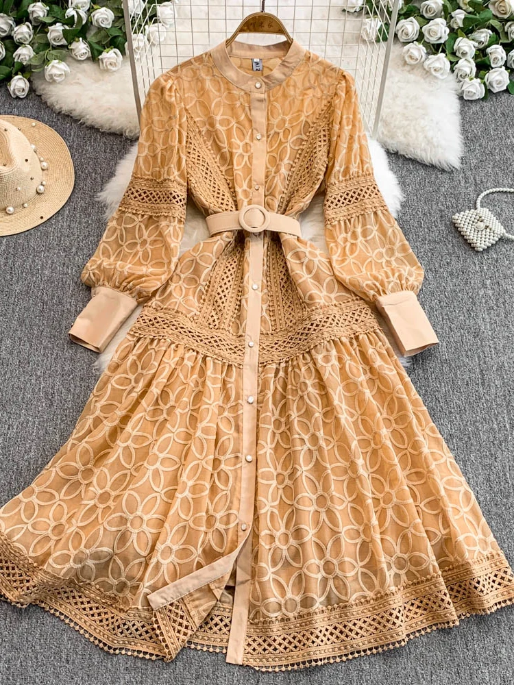 Court Sle Embroidered Hollow out Slimming Long Lantern Sve Dr Korean Version High Waist Mid-Length A-Line Dr
Court Sle Embroidered Hollow out Slimming Long Lantern Sve Dr Korean Version High Waist Mid-Length A-Line Dr