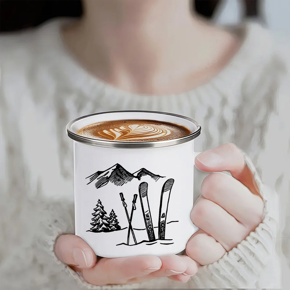 Enamel Mug Tumbler with Mountain Heat-Resistant Reusable Coffee Cup, Ideal Gift for Outdoor Enthusiasts Perfect for Outdoor Trip
Enamel Mug Tumbler with Mountain Heat-Resistant Reusable Coffee Cup, Ideal Gift for Outdoor Enthusiasts Perfect for Outdoor Trip