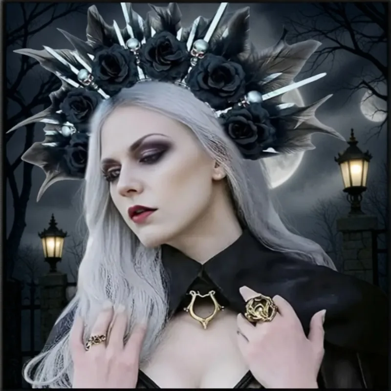 Goth Skull Halo Crown Baroque Headband Skull Goddess Tiara Crown Day Of Dead Headband For Women Wedding Headpiece Halloween
Goth Skull Halo Crown Baroque Headband Skull Goddess Tiara Crown Day Of Dead Headband For Women Wedding Headpiece Halloween