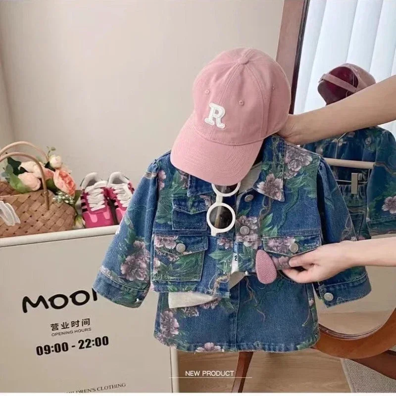 Korean Girls Baby Floral Pinted Denim Clothing Set Jackets+Skirts Fashion Kids Children Flowers Jeans Spring Autumn Clothes Set
Korean Girls Baby Floral Pinted Denim Clothing Set Jackets+Skirts Fashion Kids Children Flowers Jeans Spring Autumn Clothes Set