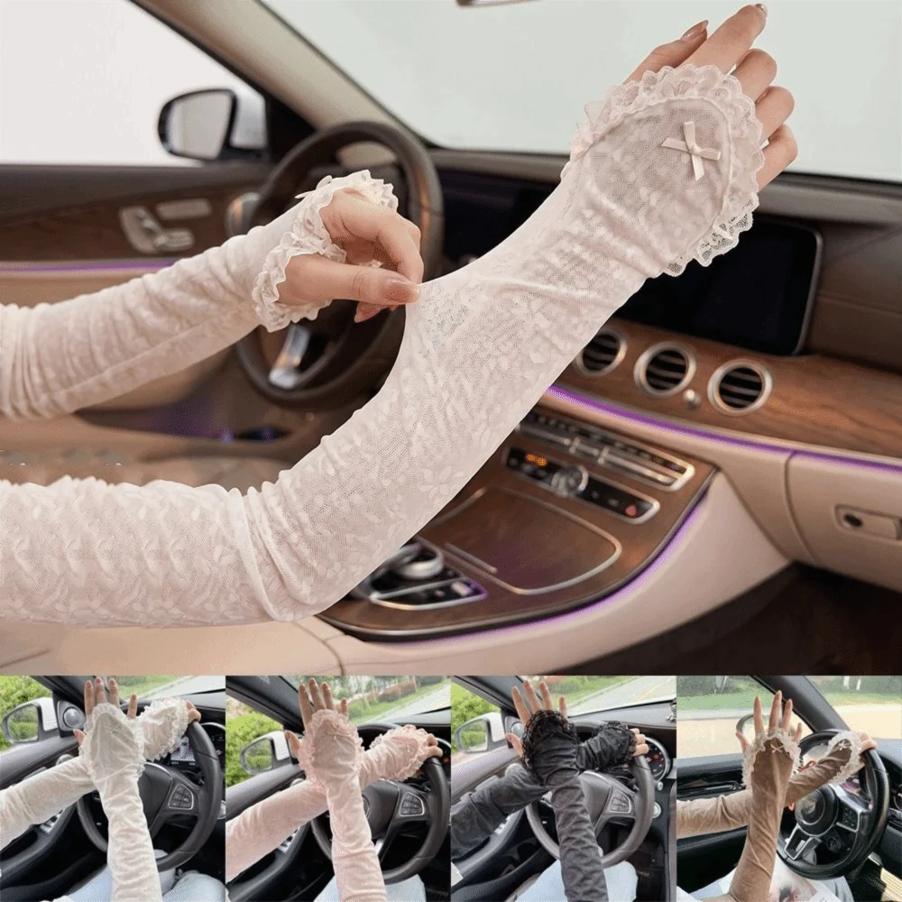 Breathable Sun Protection Sleeves Loose Fit Design Cooling Lace Arm Covers Elastic Trim Long-sleeved Sunscreen Arm Guards
Breathable Sun Protection Sleeves Loose Fit Design Cooling Lace Arm Covers Elastic Trim Long-sleeved Sunscreen Arm Guards