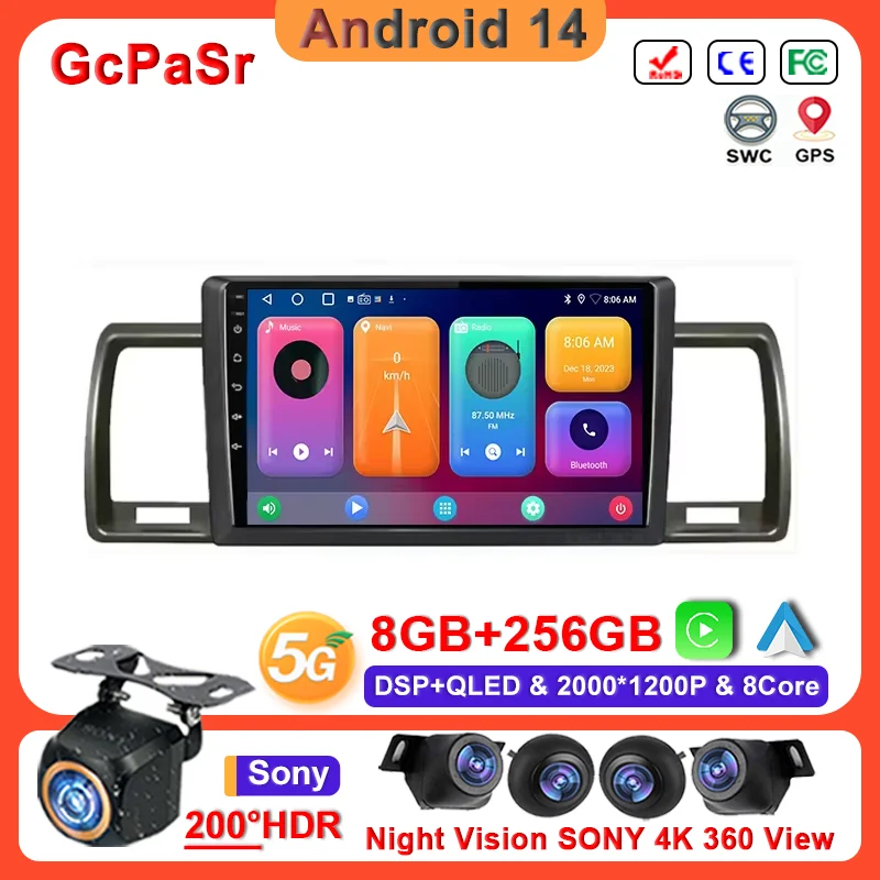 128GB Android Auto Carplay Touch screen For Toyota Hiace 2005-2018 Android 14 Radio GPS Navigation multimedia player Sony cam 5G
128GB Android Auto Carplay Touch screen For Toyota Hiace 2005-2018 Android 14 Radio GPS Navigation multimedia player Sony cam 5G