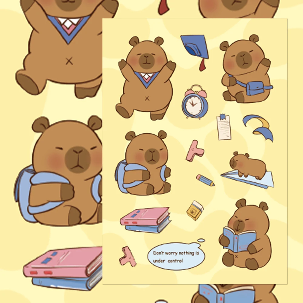 8/16sheets Cute Cartoon Capybara Reward Stickers Cartoon Waterproof Graffiti Skateboard Phone Laptop Car Kawaii Sticker Kid Toy
8/16sheets Cute Cartoon Capybara Reward Stickers Cartoon Waterproof Graffiti Skateboard Phone Laptop Car Kawaii Sticker Kid Toy