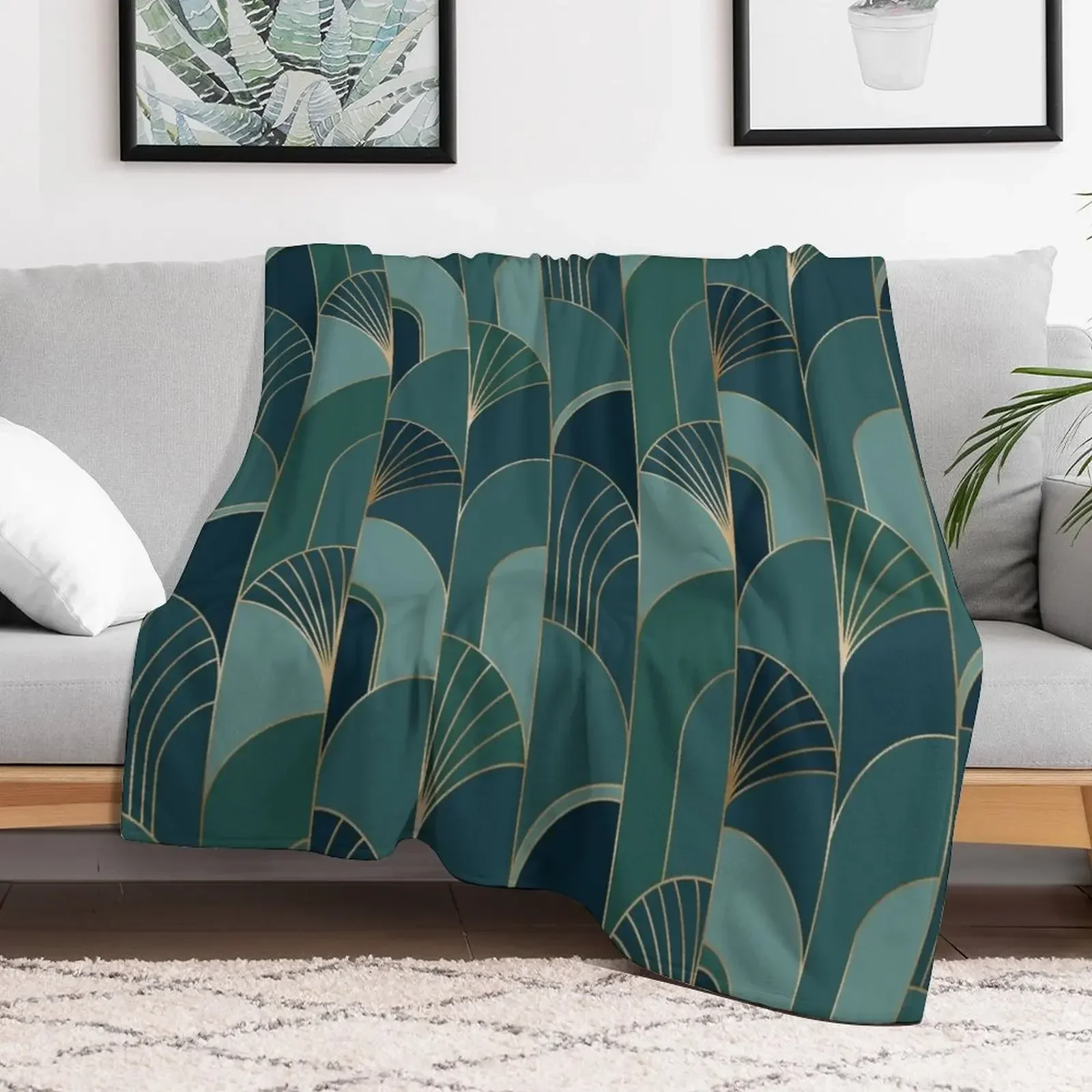 1920s Green Art Deco Scallops Throw Blanket Furry Multi-Purpose Camping Winter beds Blankets
1920s Green Art Deco Scallops Throw Blanket Furry Multi-Purpose Camping Winter beds Blankets