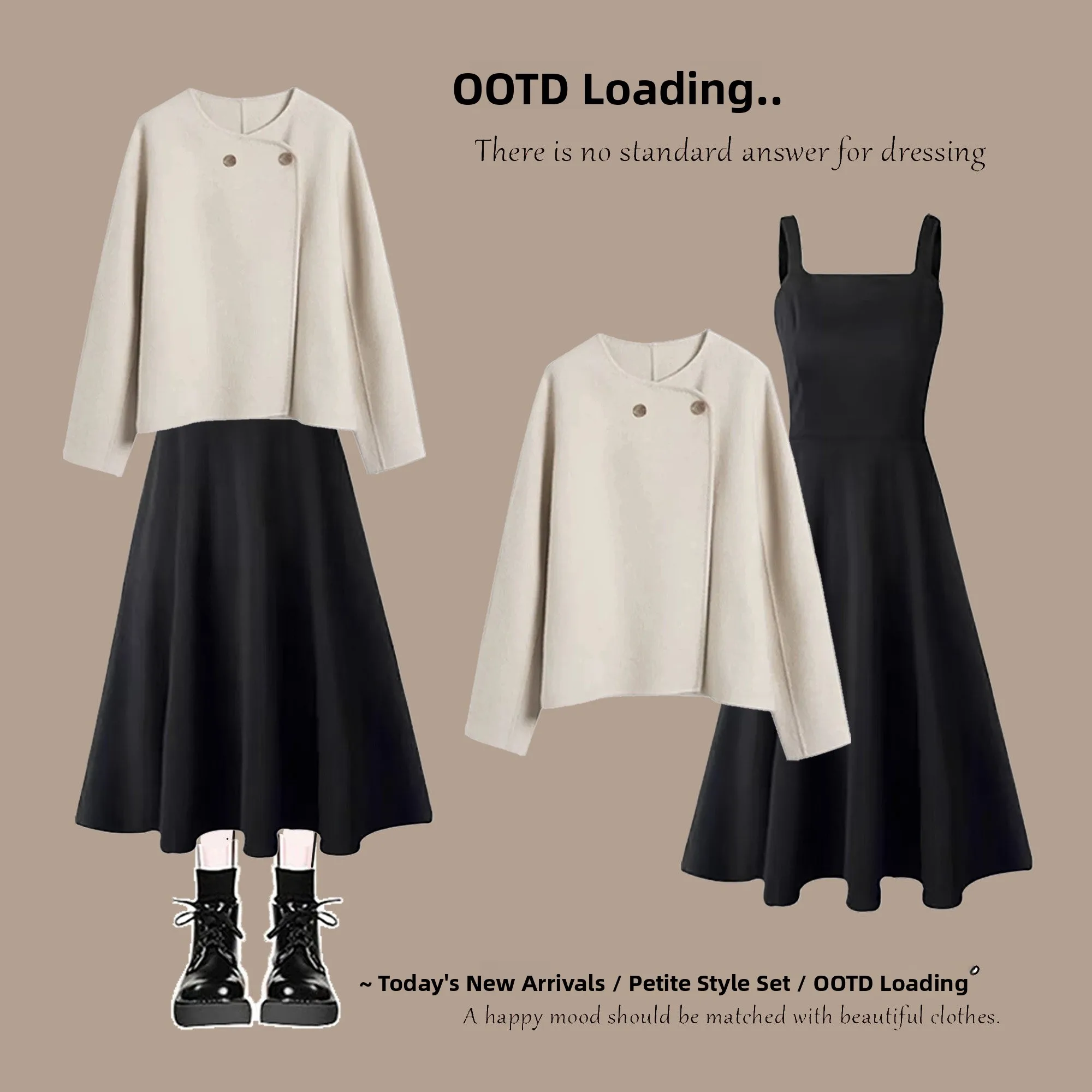 Minimalist Commuter Style Women's Winter plus Size Double Button High Waist Slimming Midi Skirt Two Piece Set Fashionable Wor...
Minimalist Commuter Style Women's Winter plus Size Double Button High Waist Slimming Midi Skirt Two Piece Set Fashionable Wor...