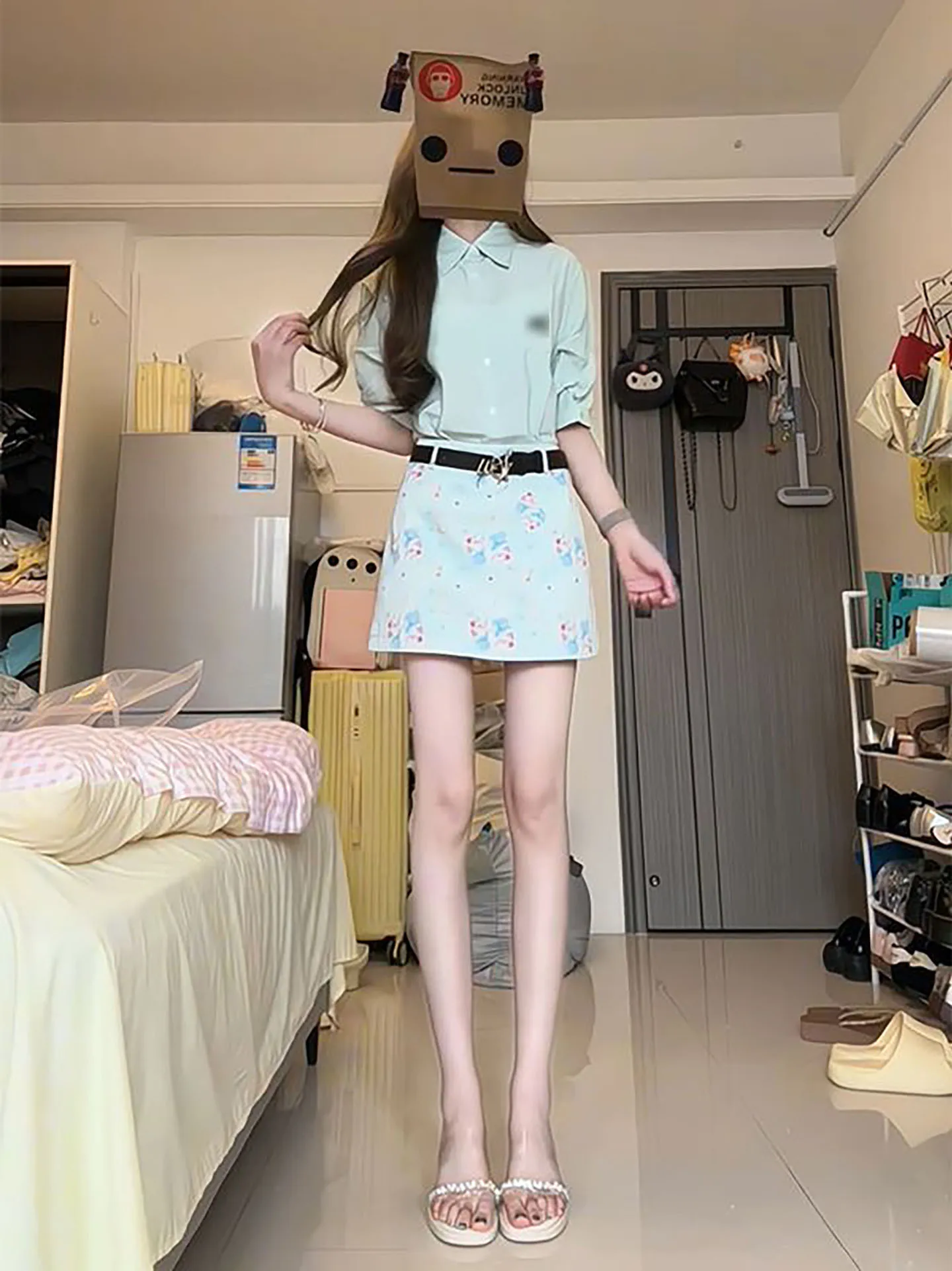 Summer Mint Green Loose Shirt Floral Print High Waist Skirt Two-Piece Set Women's Fashion Casual Wear Sun Protection
Summer Mint Green Loose Shirt Floral Print High Waist Skirt Two-Piece Set Women's Fashion Casual Wear Sun Protection