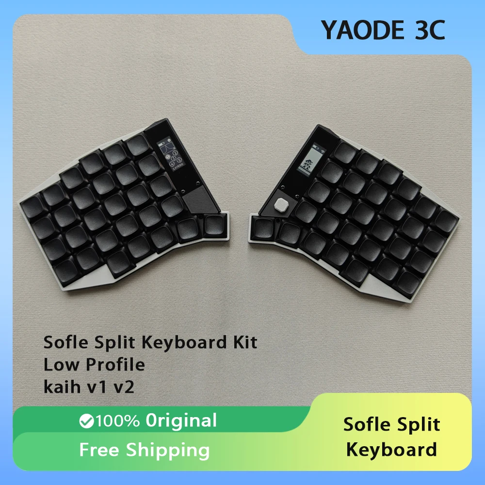 Sofle Split Keyboard Kit Low Profile Kaih Choc V1 Choc V2 Bluetooth/USB RGB Hot Swap ZMK Scheme Custom with Rocker Bar Screen
Sofle Split Keyboard Kit Low Profile Kaih Choc V1 Choc V2 Bluetooth/USB RGB Hot Swap ZMK Scheme Custom with Rocker Bar Screen