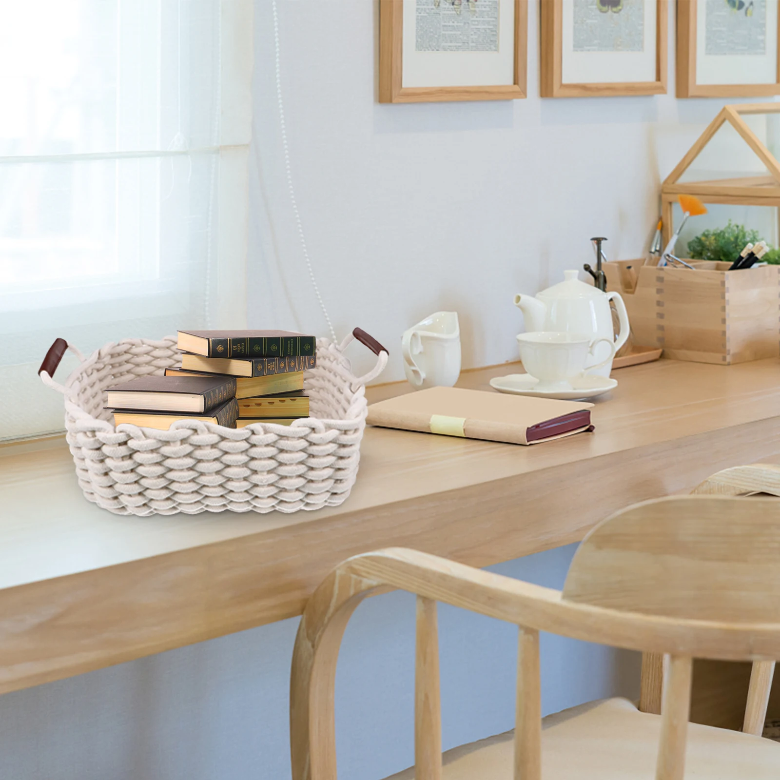 3 Pcs Storage Baskets Woven Box Cotton Rope Household Nesting Snack White Portable Organizers Office
3 Pcs Storage Baskets Woven Box Cotton Rope Household Nesting Snack White Portable Organizers Office