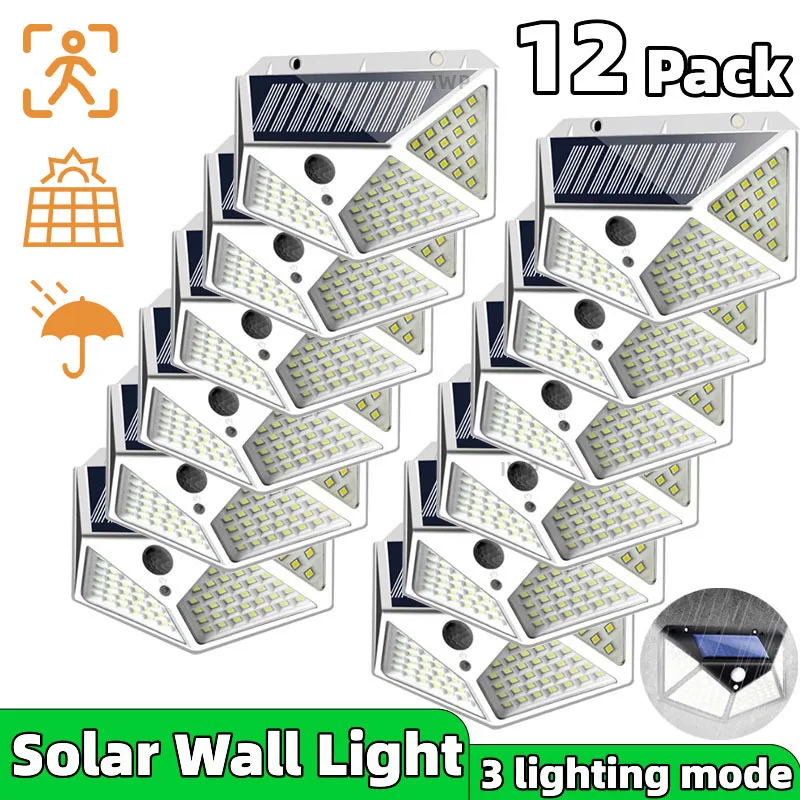 100 LED Solar Wall Lights Outdoor IP65 Waterproof 4 Sides Luminous Motion Sensor Sunlight Street Light for Garden Garden Decor
100 LED Solar Wall Lights Outdoor IP65 Waterproof 4 Sides Luminous Motion Sensor Sunlight Street Light for Garden Garden Decor
