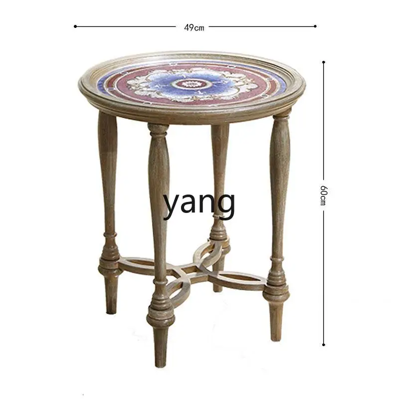 LH living room small coffee table retro phone table sofa light luxury solid wood small round table
LH living room small coffee table retro phone table sofa light luxury solid wood small round table
