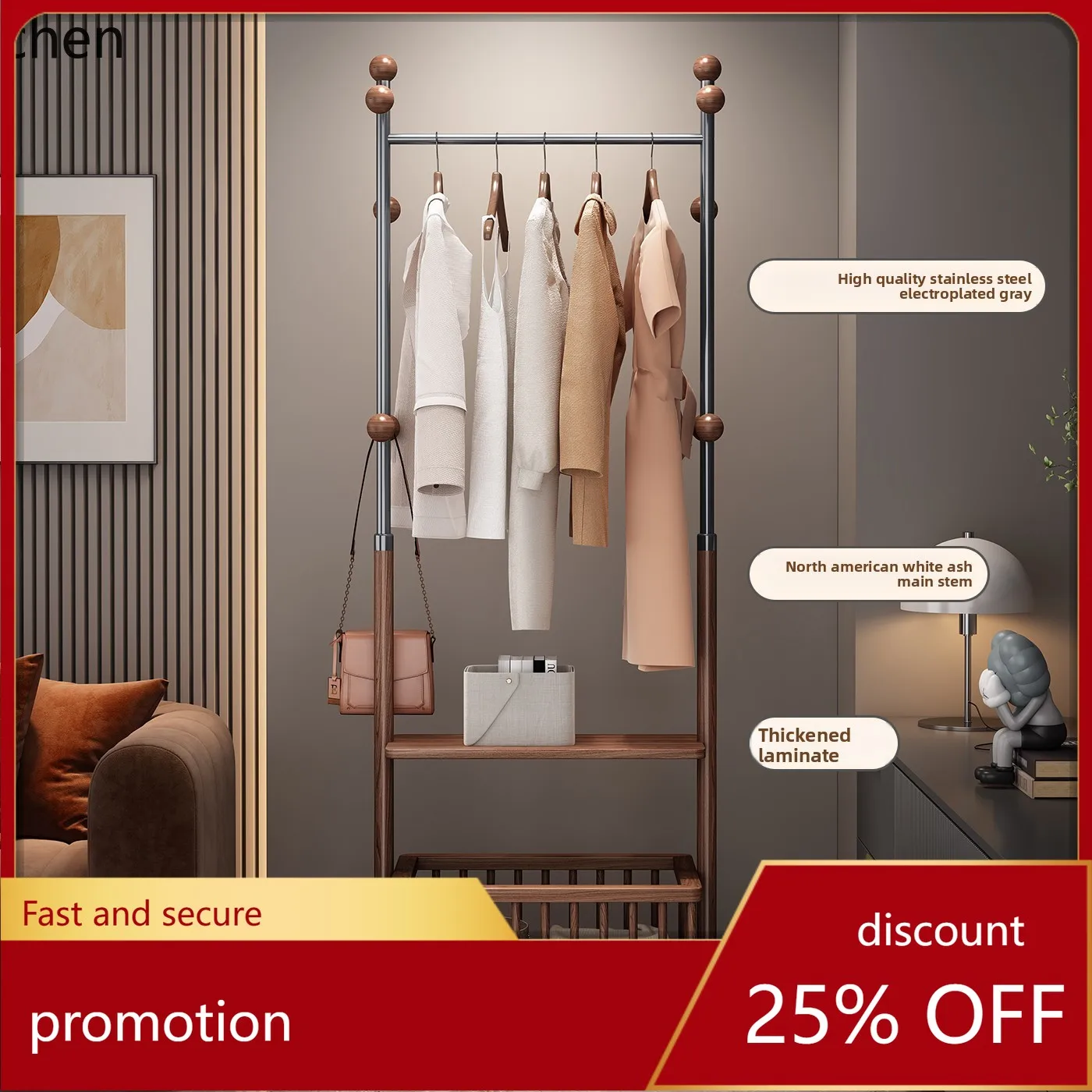 YFY Floor-standing Coat Rack Bedroom Storage Hanger with Integrated Dirty Laundry Basket and Bedside Cabinet Clothes Rack
YFY Floor-standing Coat Rack Bedroom Storage Hanger with Integrated Dirty Laundry Basket and Bedside Cabinet Clothes Rack