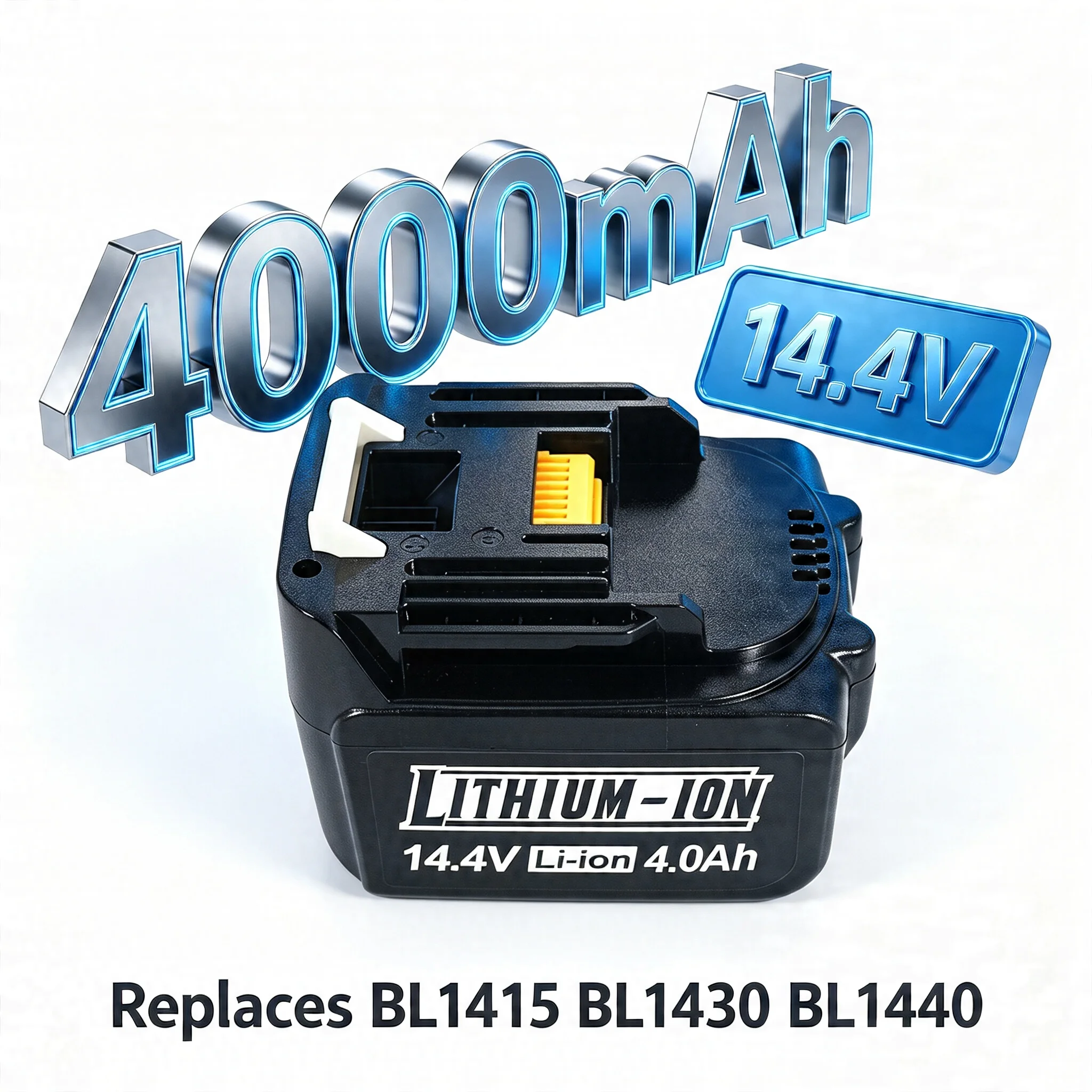 For Makita 14.4V 4000mAh Lithium-ion Rechargeable Battery Replacement BL1415 BL1430 BL1440 Cordless Power
For Makita 14.4V 4000mAh Lithium-ion Rechargeable Battery Replacement BL1415 BL1430 BL1440 Cordless Power
