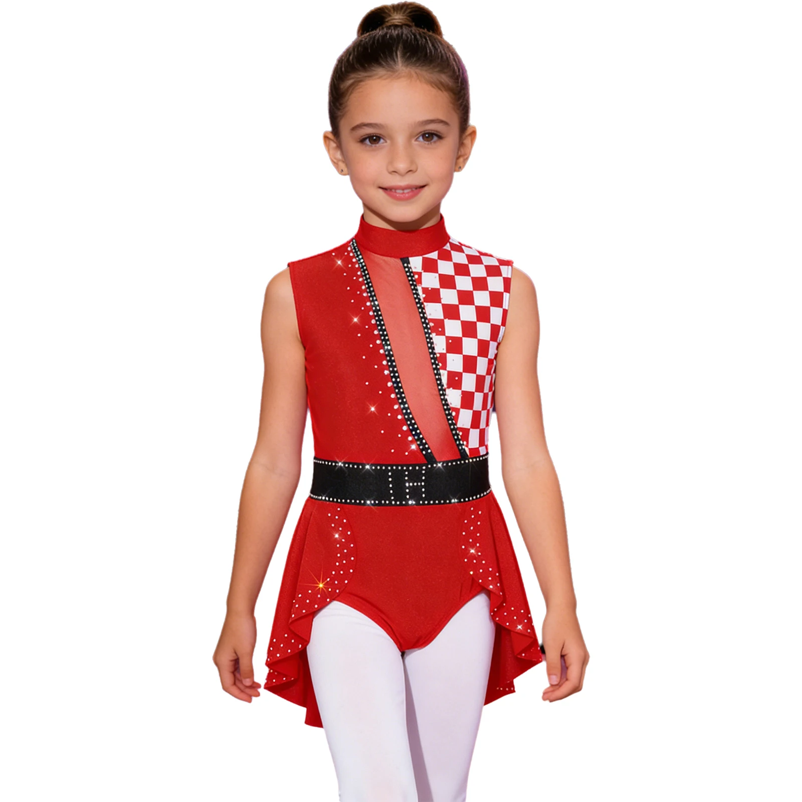 Kids Girls Shiny Rhinestones Ballet Dance Gymnastics Leotard Carnival Circus Clown Costume Sleeveless Plaid Overlay Bodysuit
Kids Girls Shiny Rhinestones Ballet Dance Gymnastics Leotard Carnival Circus Clown Costume Sleeveless Plaid Overlay Bodysuit