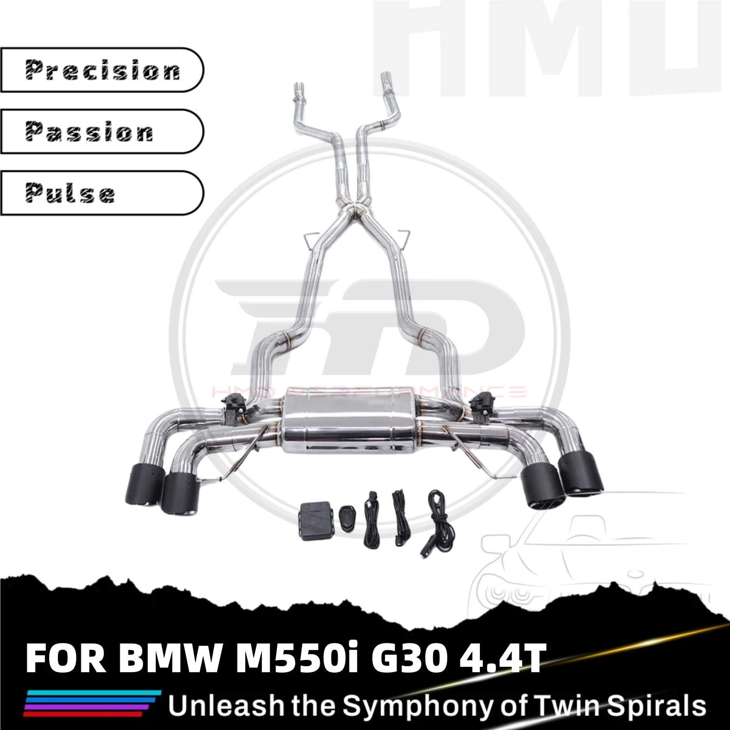 HMD catback for BMW M550i G30 4.4T Stainless Steel Exhaust System Performance Muffler With Valve Lossless installation
HMD catback for BMW M550i G30 4.4T Stainless Steel Exhaust System Performance Muffler With Valve Lossless installation