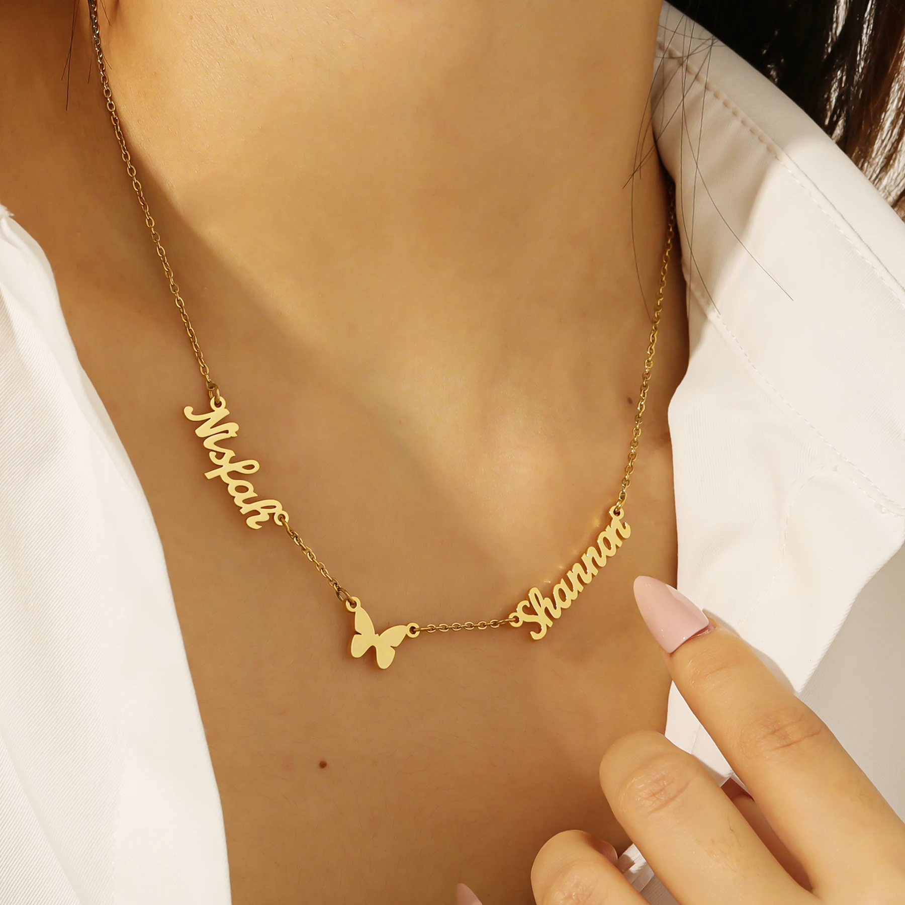 Custom Name Necklace With Heart Gold Stainless Steel Pendants Personalized Choker For Women Gold Jewelry Valentine's Day Gift
Custom Name Necklace With Heart Gold Stainless Steel Pendants Personalized Choker For Women Gold Jewelry Valentine's Day Gift