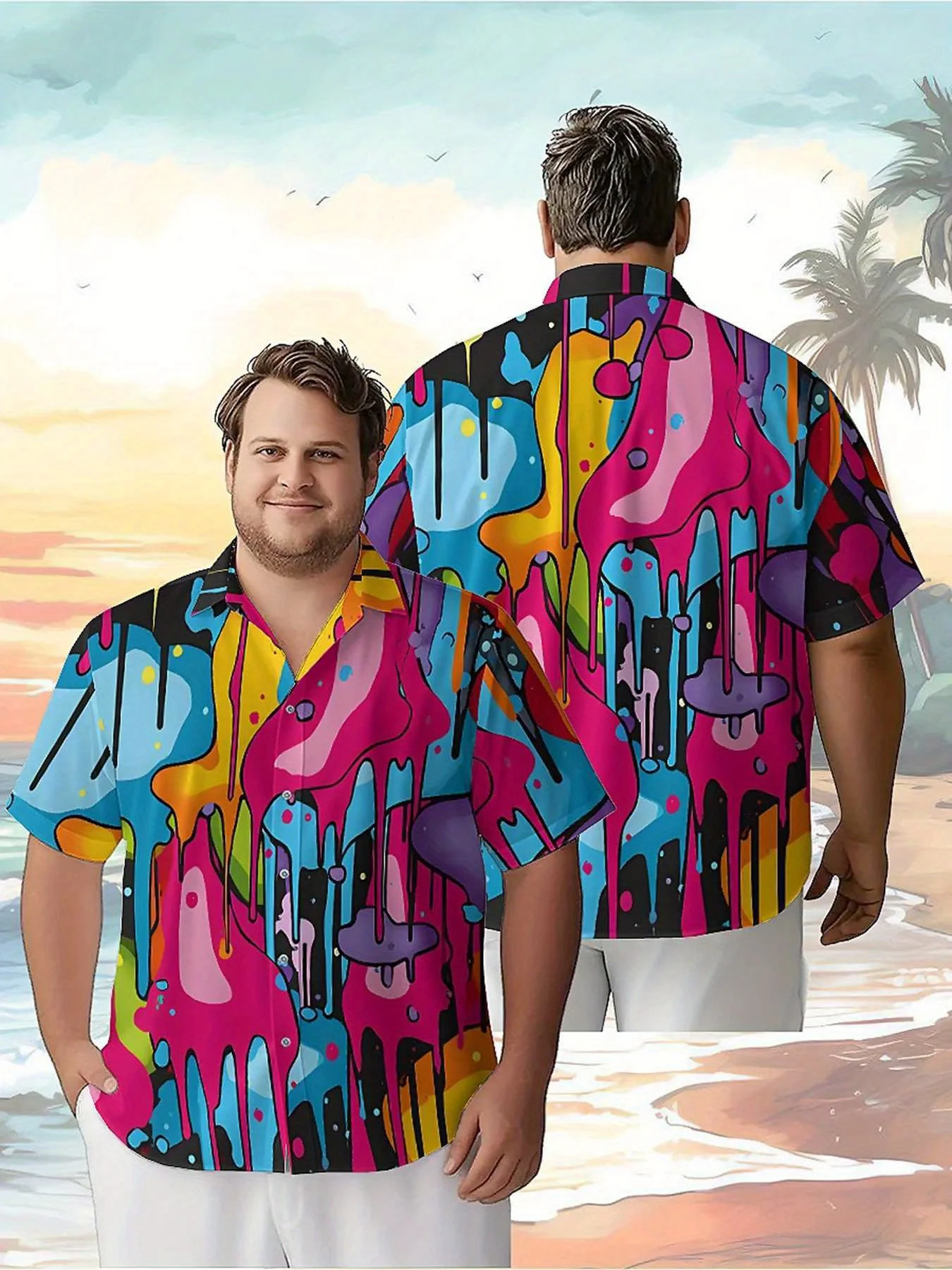 Men's Plus Size Hawaiian Shirts Colorful Splash Art pattern,New in Summer Fashion Tops,Hip Hop Rock Streetwear
Men's Plus Size Hawaiian Shirts Colorful Splash Art pattern,New in Summer Fashion Tops,Hip Hop Rock Streetwear
