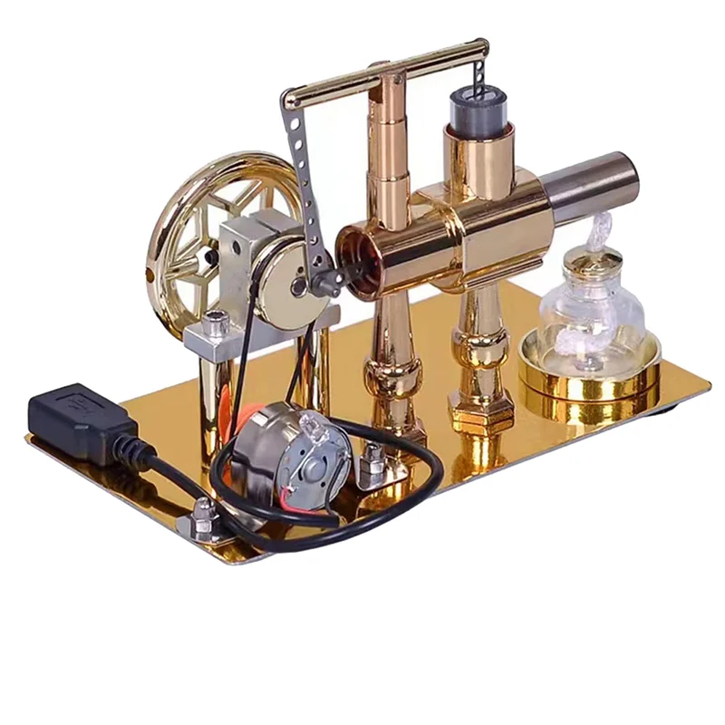 1 Piece Hot Air Stirling Engine Experiment Model Electric Generator Physics Experiment Science Gold
1 Piece Hot Air Stirling Engine Experiment Model Electric Generator Physics Experiment Science Gold