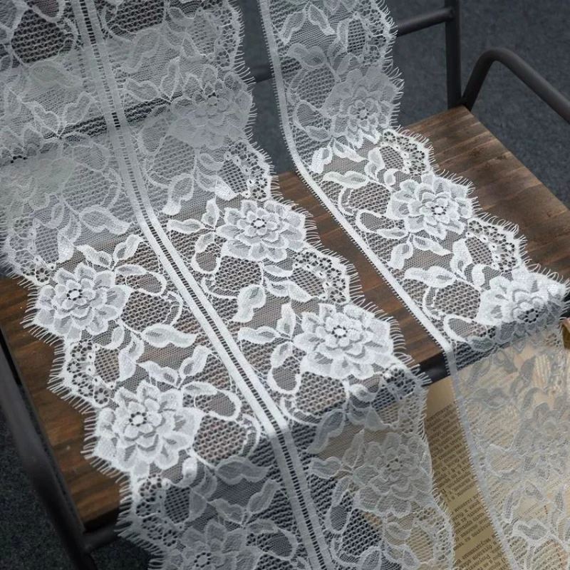 Высококачественная кружевная отделка, зубчатые ресницы, кружевная ткань, аксессуары для одежды, белое кружево шантильи для платья, игольная работа
Высококачественная кружевная отделка, зубчатые ресницы, кружевная ткань, аксессуары для одежды, белое кружево шантильи для платья, игольная работа