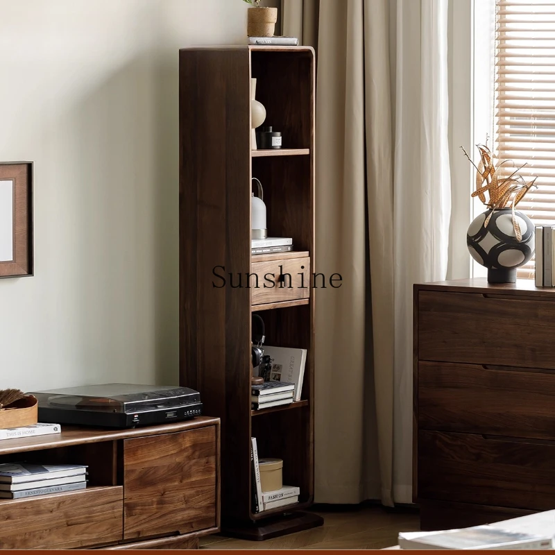 Black walnut full-length mirror, side cabinet, shelf living room, integrated floor rotation
Black walnut full-length mirror, side cabinet, shelf living room, integrated floor rotation