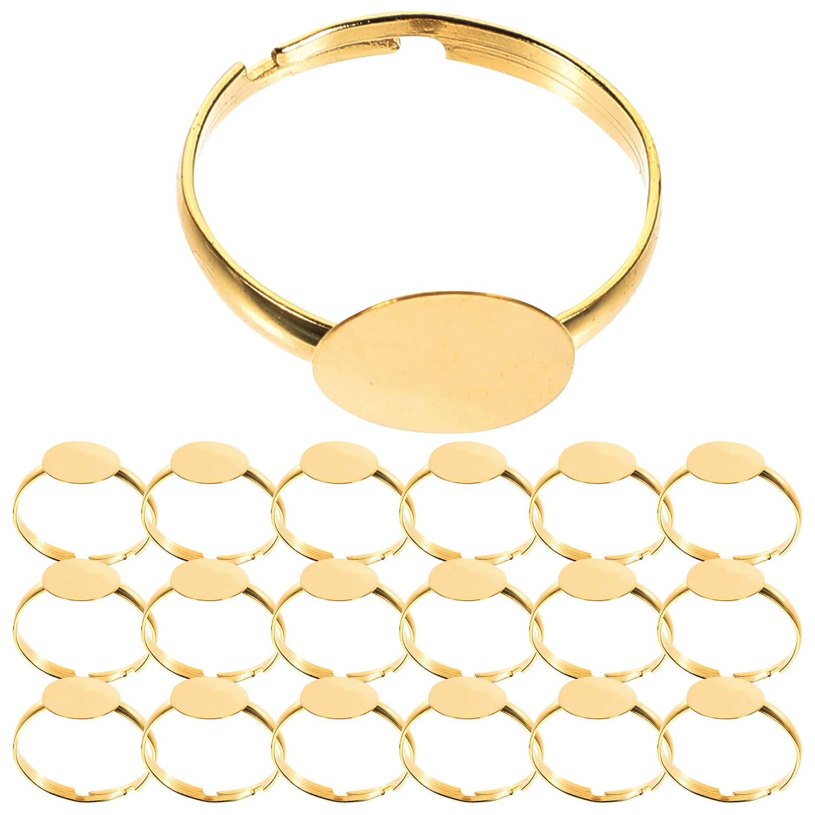 100pcs Gold Ring Blanks Base for DIY Jewelry Making Ring Blanks For Crafts Supplies Alloy Smooth Comfortable Gifts
100pcs Gold Ring Blanks Base for DIY Jewelry Making Ring Blanks For Crafts Supplies Alloy Smooth Comfortable Gifts