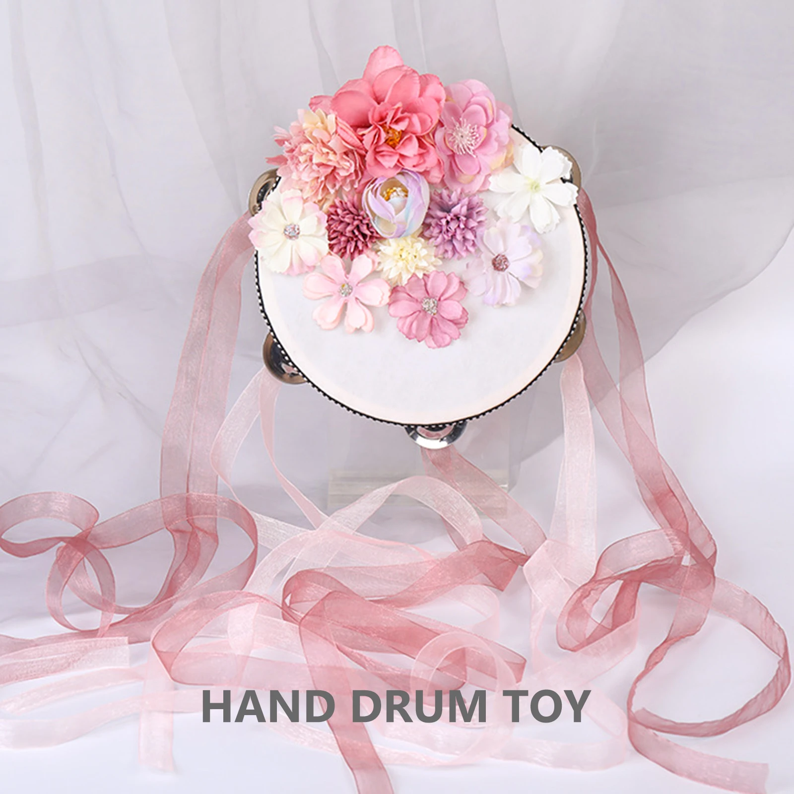 1pc Lightweight s Hand Drum With Silk Flower Tambourine Streamers Educational Music Plaything Percussion Instruments Portable
1pc Lightweight s Hand Drum With Silk Flower Tambourine Streamers Educational Music Plaything Percussion Instruments Portable