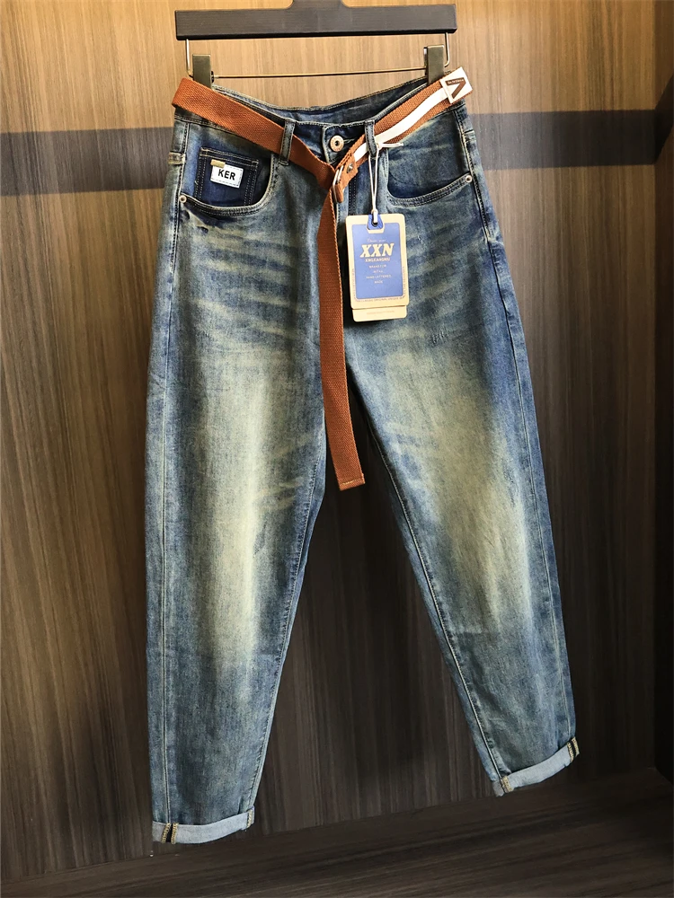 Heavyweight Retro Waed Men's Slim Straight Jeans Hammer aped Faded Denim Cotton Stretch Modern Sle Spring 2025
Heavyweight Retro Waed Men's Slim Straight Jeans Hammer aped Faded Denim Cotton Stretch Modern Sle Spring 2025