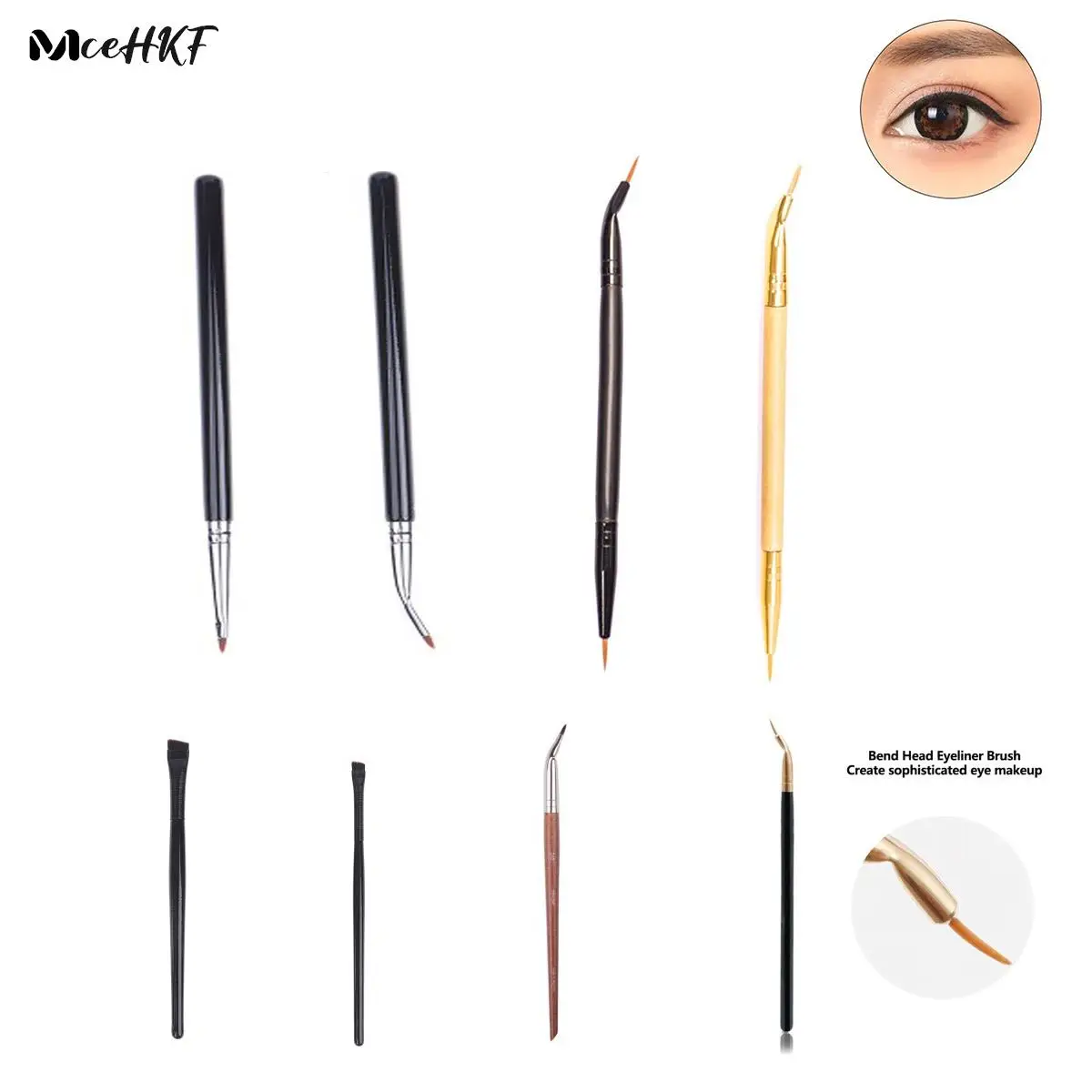 Double End Thin Eye Liner Brush Fine Liner Beauty Tools Wooden Handle Bent Eyeliner Brush Under Eyes Tear Trough Concealer Brush
Double End Thin Eye Liner Brush Fine Liner Beauty Tools Wooden Handle Bent Eyeliner Brush Under Eyes Tear Trough Concealer Brush