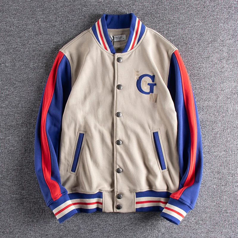 Color Block Knitted Baseball Collar Men's Flight Jacket Washed Fleece Autumn American Trendy Sweatshirt Outerwear
Color Block Knitted Baseball Collar Men's Flight Jacket Washed Fleece Autumn American Trendy Sweatshirt Outerwear