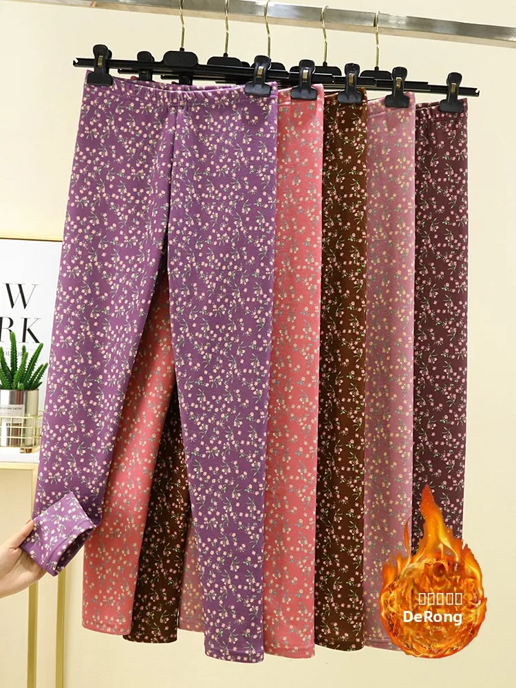 Thiened Fluffy Cotton Floral Women's Thermal Leggings High Waist Long Pants Home Clothes plus Size Warm Trousers
Thiened Fluffy Cotton Floral Women's Thermal Leggings High Waist Long Pants Home Clothes plus Size Warm Trousers